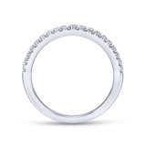 Gabriel & Co. 14k White Gold Contemporary Anniversary Wedding Band - WB12596R4W44JJ photo 2