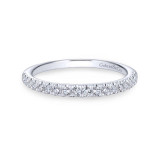 Gabriel & Co. 14k White Gold Contemporary Anniversary Wedding Band - WB12596R4W44JJ photo