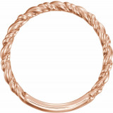14K Rose Stackable Rope Ring - 51570103P photo 2