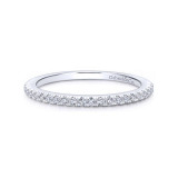 Gabriel & Co. 14k White Gold Contemporary Anniversary Wedding Band - WB12774O4W44JJ photo