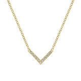 Gabriel & Co. 14k Yellow Gold Lusso Diamond Bar Necklace - NK5423Y45JJ photo