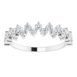 14K White 3/8 CTW Diamond Anniversary Band - 123857600P photo 3