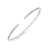 Gabriel & Co. 14k White Gold Demure Diamond Bangle Bracelet - BG3912-65W45JJ photo 2