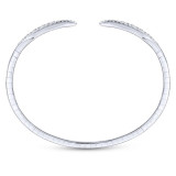 Gabriel & Co. 14k White Gold Demure Diamond Bangle Bracelet - BG3912-65W45JJ photo 3