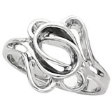 14K White Freeform Ring - 535313610P photo