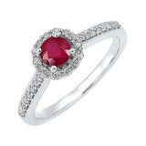 Gems One 14Kt White Gold Diamond (1/3Ctw) & Ruby (1/3 Ctw) Ring - NR1175-4WCR photo