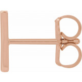 14K Rose Single Initial W Earring - 86800235P photo 2