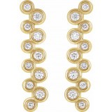 14K Yellow 1/3 CTW Diamond Bezel-Set Bar Earrings - 86934601P photo 2