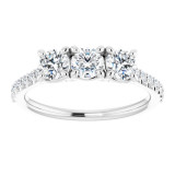 14K White 9/10 CTW Diamond Anniversary Band - 1235896000P photo 3