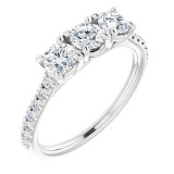 14K White 9/10 CTW Diamond Anniversary Band - 1235896000P photo