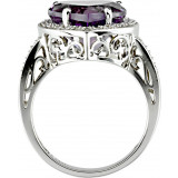 14K White Amethyst & 1/6 CTW Diamond Ring - 6566660001P photo 2