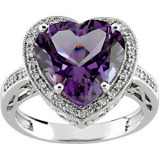 14K White Amethyst & 1/6 CTW Diamond Ring - 6566660001P photo 3