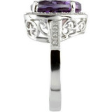 14K White Amethyst & 1/6 CTW Diamond Ring - 6566660001P photo 4