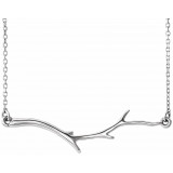 14K White Branch Bar 16-18 Necklace - 86311101P photo