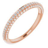 14K Rose 1/3 CTW Diamond Anniversary Band - 123776602P photo