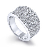Gabriel & Co. 14k White Gold Lusso Diamond Ring - LR6365W44JJ photo 3