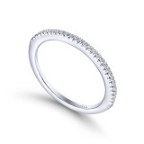 Gabriel & Co. 14k White Gold Contemporary Anniversary Wedding Band - WB13859R4W44JJ photo 3