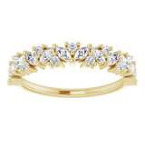 14K Yellow 1/2 CTW Diamond Tilted Marquise Anniversary Band - 123396601P photo 3