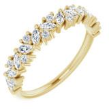 14K Yellow 1/2 CTW Diamond Tilted Marquise Anniversary Band - 123396601P photo