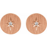 14K Rose .02 CTW Diamond Earrings - 86337604P photo 2
