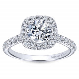 Gabriel & Co. 14k White Gold Contemporary Halo Engagement Ring - ER6872W44JJ photo