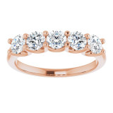 14K Rose 1 CTW Diamond Anniversary Band - 1233896010P photo 3