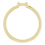 14K Yellow Initial H Ring - 51895144P photo 2