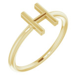 14K Yellow Initial H Ring - 51895144P photo