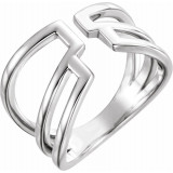 14K White Negative Space Ring - 51690101P photo