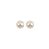 Gems One 14Kt White Gold Pearl (1 Ctw) Earring - PS4.00AA-4W photo