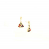 Kabana 14k Yellow Gold Mother of Pearl Inlay Earring photo