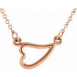 14K Rose Heart 16-18 Necklace - 86418103P photo