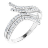 14K White 1/4 CTW Diamond Bypass Ring - 1227496000P photo