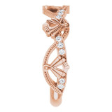 14K Rose 1/8 CTW Diamond Vintage-Inspired Anniversary Band - 123852602P photo 4
