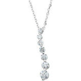 14K White 1/2 CTW Diamond Journey 18 Necklace - 6772460002P photo