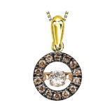 Gems One 14KT Yellow Gold & Diamond Rhythm Of Love Neckwear Pendant  - 1/4 ctw - ROL1025-4YCDB photo