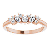 14K Rose 1/3 CTW Diamond Multi-Shape Ring - 123930602P photo 3