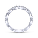 Gabriel & Co. 14k White Gold Contemporary Diamond Wedding Band - WB3990W44JJ photo 2