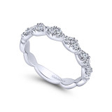 Gabriel & Co. 14k White Gold Contemporary Diamond Wedding Band - WB3990W44JJ photo 3