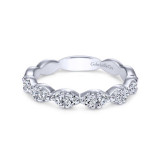 Gabriel & Co. 14k White Gold Contemporary Diamond Wedding Band - WB3990W44JJ photo