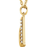 14K Yellow .03 CTW Diamond Lowercase Initial d 16 Necklace - 8580360010P photo 2
