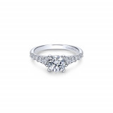 Gabriel & Co. 14k White Gold Contemporary Straight Engagement Ring - ER11755R3W44JJ photo