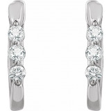 14K White 1/4 CTW Diamond Hoop Earrings - 65295660002P photo 2