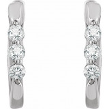 14K White 1/4 CTW Diamond Hoop Earrings - 65295660002P photo 2