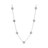 Gems One Silver Diamond (1/50 Ctw) Necklace - NK10013-SSSC photo