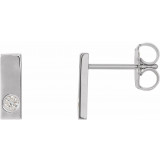 14K White .06 CTW Diamond Bar Earrings - 867826000P photo