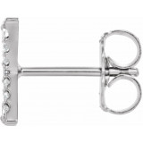 14K White .06 CTW Diamond Single Initial X Earring - 867976120P photo 2