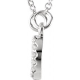 14K White .07 CTW Diamond XO  16 1/2 Necklace - 8584060001P photo 2