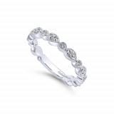 Gabriel & Co. 14k White Gold Diamond Stackable Ladies' Ring photo 3