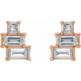 14K Rose 1/4 CTW Diamond Geometric Cluster Earrings - 86895602P photo 2